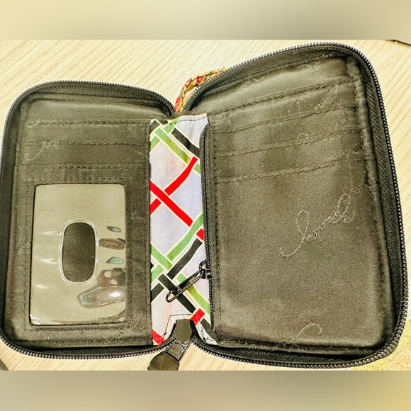 Vera Bradley Multicolor Floral Wristlet Open to full Wallet 6 card holders 6”X4” - Picture 5 of 6